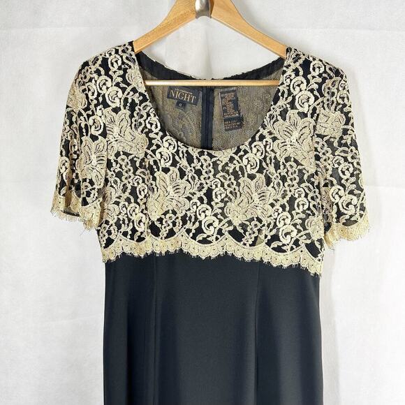 Vintage Liz Claiborne Night Formal Party Midi Dress Size US 10 Made in USA - Picture 4 of 11